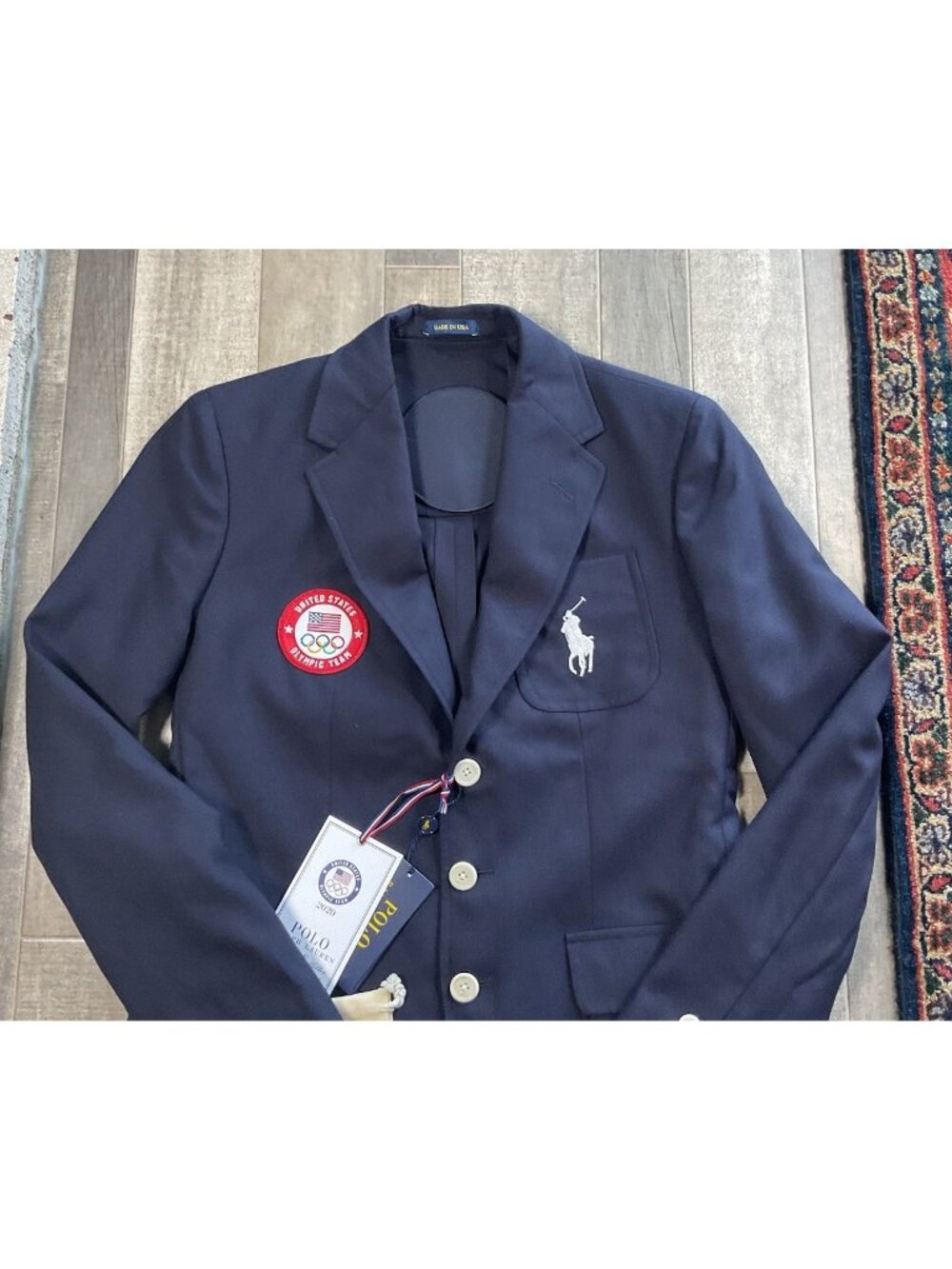 Polo Ralph Lauren NWT 2020 USA Olympics Womens 4 Opening Ceremony Blazer Navy - Picture 2 of 14